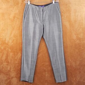 Ralph Lauren Purple Label Gray Plaid Trousers